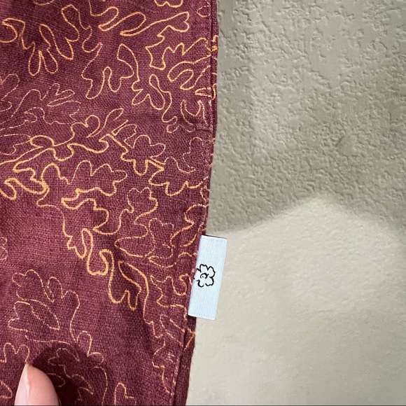 Ted Baker Men 5 US L Chaplin Coral Print 100% Linen Short Sleeve Button-Up Shirt - Picture 5 of 10